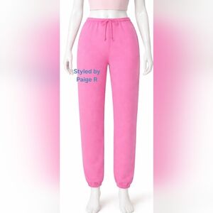 ❤SKIMS Cotton Fleece Classic Joggers Sweat Lounge Pants Bubblegum Pink 26 28 4XL